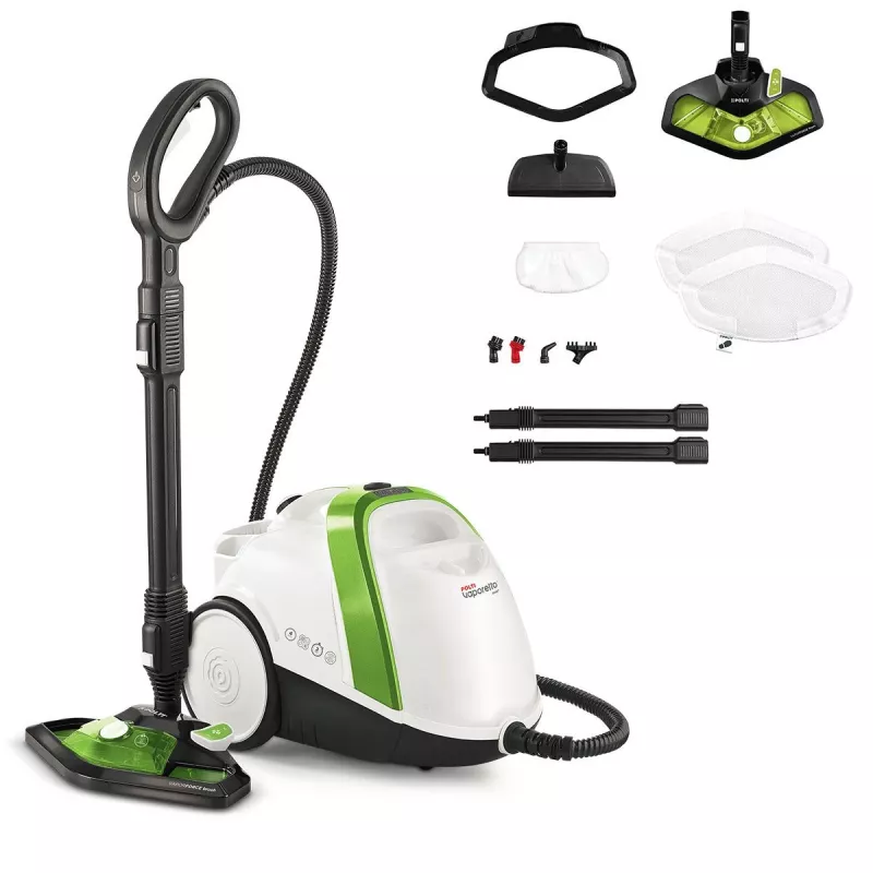 Limpa a vapor cilíndrico Polti Vaporetto Smart 110 Eco 1500 W preto, verde, branco