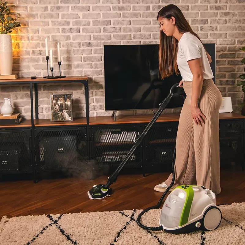 Limpa a vapor cilíndrico Polti Vaporetto Smart 110 Eco 1500 W preto, verde, branco