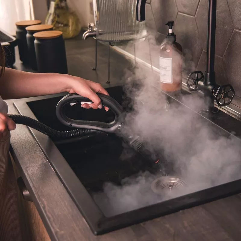 Limpa a vapor cilíndrico Polti Vaporetto Smart 110 Eco 1500 W preto, verde, branco