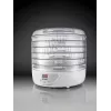 Desidratador Gorenje FDK 24 DW — branco transparente, grelha Ø31 cm, 240 W, máx 70°C