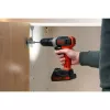 Aparafusadora com bateria Black & Decker BCD001C1, 18 V, Li‑Ion 1,5 Ah, laranja/preto