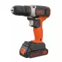 Aparafusadora com bateria Black & Decker BCD001C1, 18 V, Li‑Ion 1,5 Ah, laranja/preto
