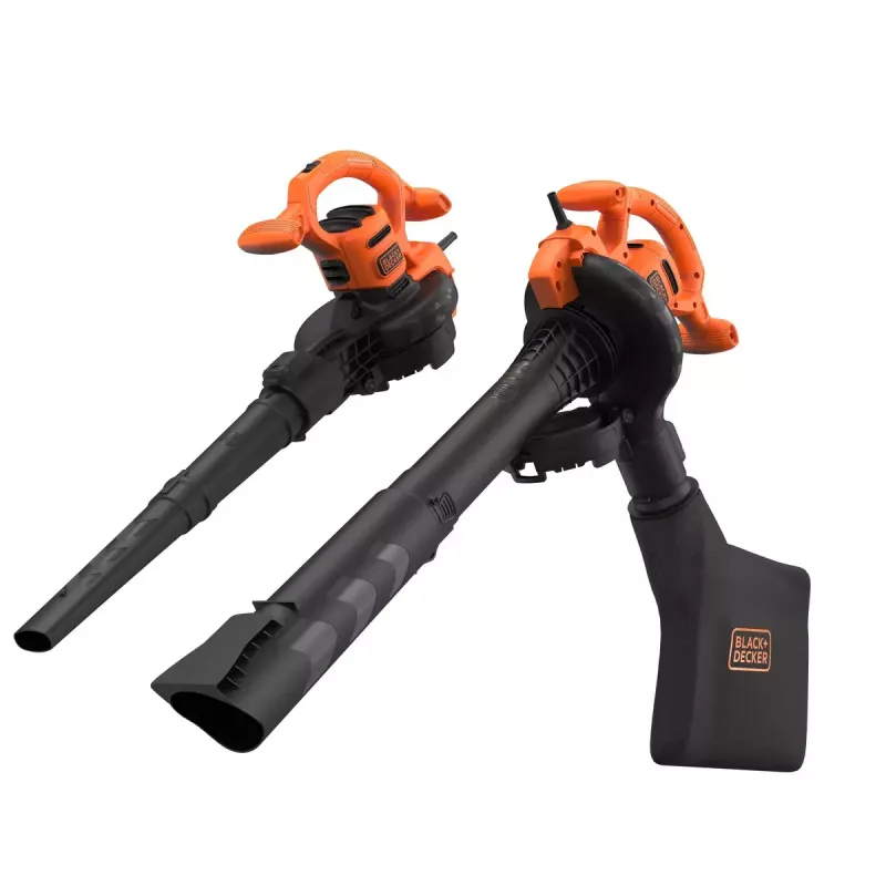 Soprador de mão Black & Decker BEBLV260 2600 W, velocidade do ar 315 km/h, saco de recolha 40 L, 4,8 kg