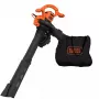 Soprador de mão Black & Decker BEBLV260 2600 W, velocidade do ar 315 km/h, saco de recolha 40 L, 4,8 kg