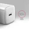 Carregador de parede Axagon ACU-PD30W 1x QC3.0/AFC/FCP/PD Type-C 30W branco