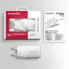 Carregador de parede Axagon ACU-PD30W 1x QC3.0/AFC/FCP/PD Type-C 30W branco