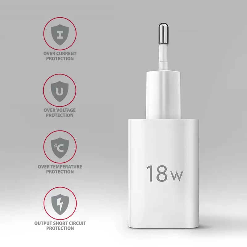 Axagon ACU-QC18W QC3.0 Carregador de parede 1xSAÍDA 18W