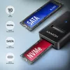 Axagon ADM2-CM Adaptador USB-C M.2 NVMe SATA 10Gbps preto