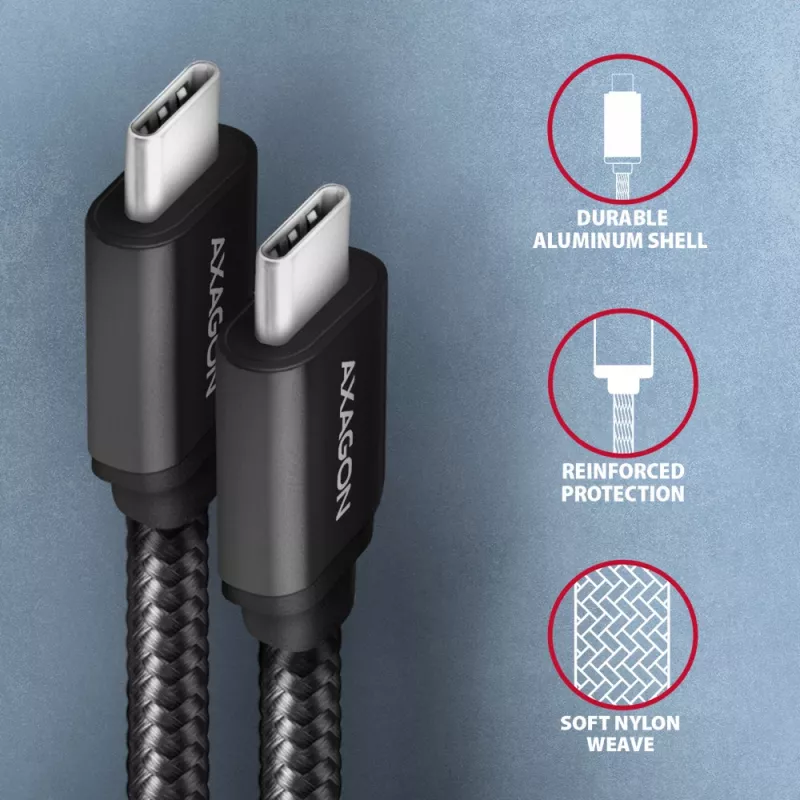 Axagon BUCM3-CM30AB SPEED Cabo USB-C <> USB-C 3.2 Gen 1 3 m