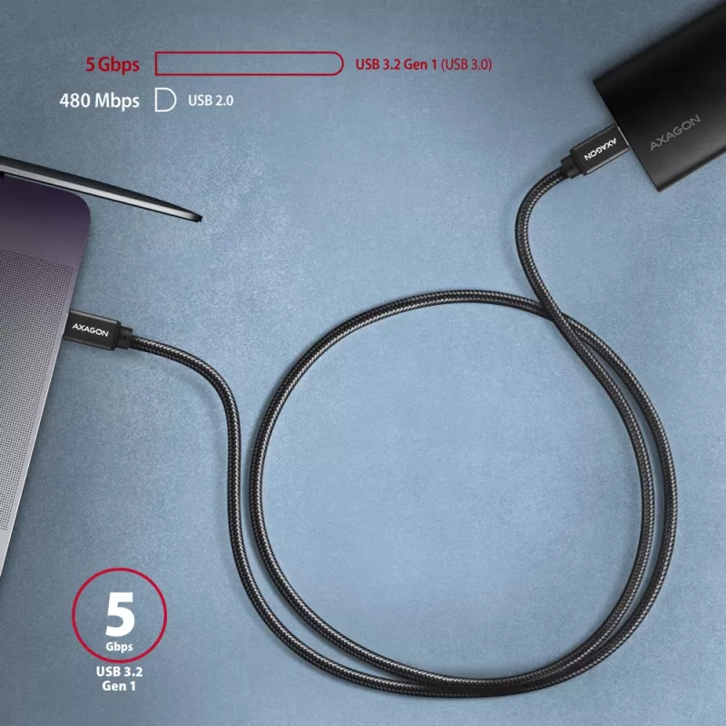 Axagon BUCM3-CM30AB SPEED Cabo USB-C <> USB-C 3.2 Gen 1 3 m