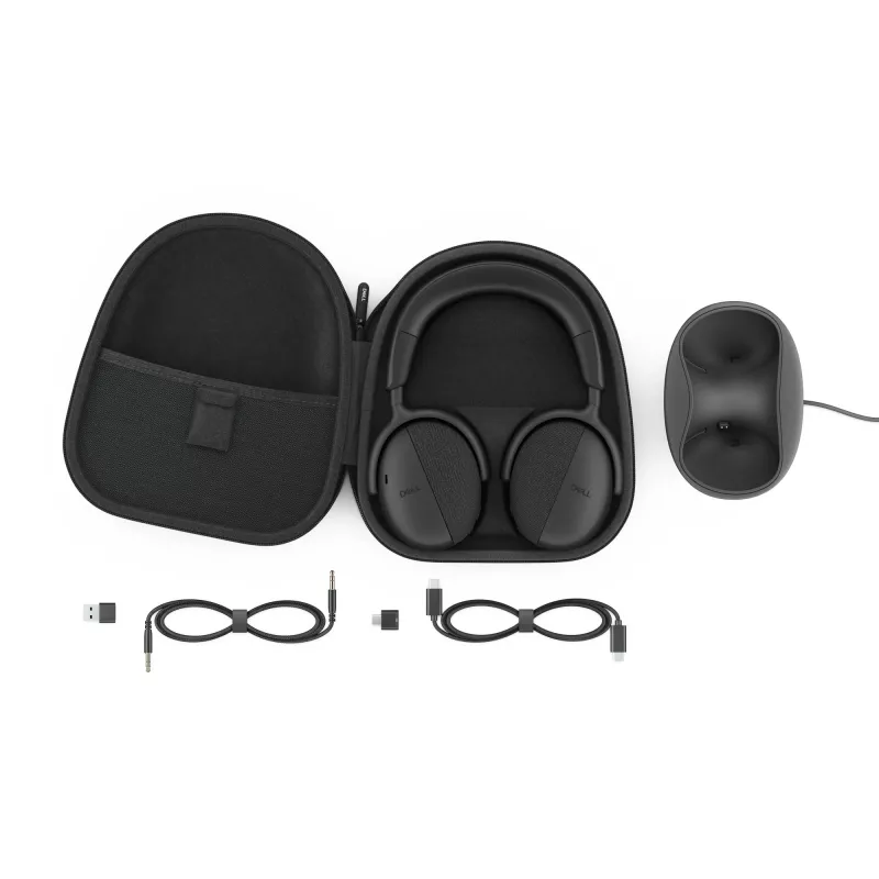DELL Pro Premium Wireless ANC Headset - WL7024, com fios e sem fios, chamadas/música, 20 - 20000 Hz, 297 g, headset, preto