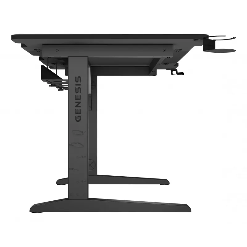 Secretária de computador reta GENESIS NDS-2249 preto MDF 140x75cm