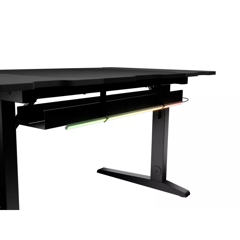 Secretária de computador reta GENESIS NDS-2249 preto MDF 140x75cm