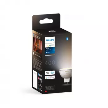 Philips Hue White Ambiance MR16 – lâmpada inteligente, lâmpada smart, Bluetooth/Zigbee, branco, LED, GU5.3, MR16