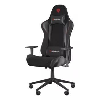 Cadeira gaming GENESIS Nitro 440 G2, assento acolchoado, tecido/couro sintético, cinzento/preto, máx. 120 kg, encosto e apoios de braços 1D ajustáveis