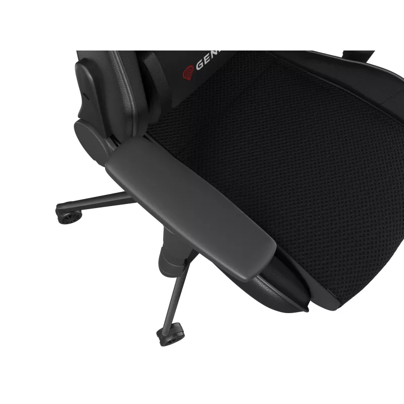 Cadeira gaming GENESIS Nitro 440 G2, assento acolchoado, tecido/couro sintético, cinzento/preto, máx. 120 kg, encosto e apoios de braços 1D ajustáveis