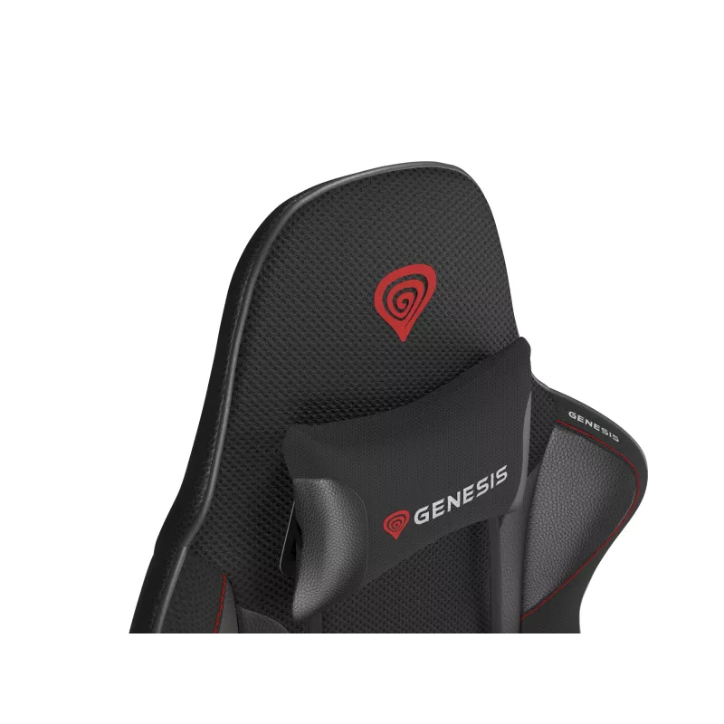 Cadeira gaming GENESIS Nitro 440 G2, assento acolchoado, tecido/couro sintético, cinzento/preto, máx. 120 kg, encosto e apoios de braços 1D ajustáveis