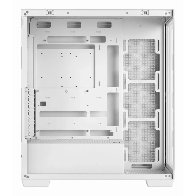 DeepCool CG580 WH R-CG580-WHNDA0-G-1 caixa de PC Mid Tower, ATX/micro-ATX/Mini-ITX, 2x vidro temperado, suporte para ventoinhas de 120/140 mm, 2x baías de 3,5 polegadas + 3x baías de 2,5 polegadas, sem fonte de alimentação, branca
