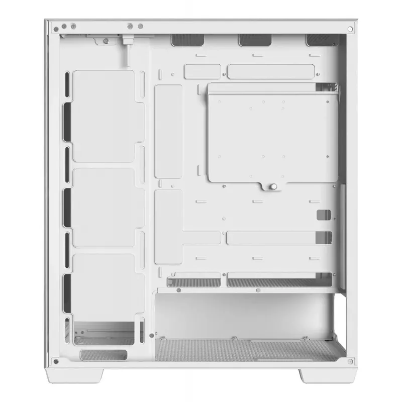 DeepCool CG580 WH R-CG580-WHNDA0-G-1 caixa de PC Mid Tower, ATX/micro-ATX/Mini-ITX, 2x vidro temperado, suporte para ventoinhas de 120/140 mm, 2x baías de 3,5 polegadas + 3x baías de 2,5 polegadas, sem fonte de alimentação, branca
