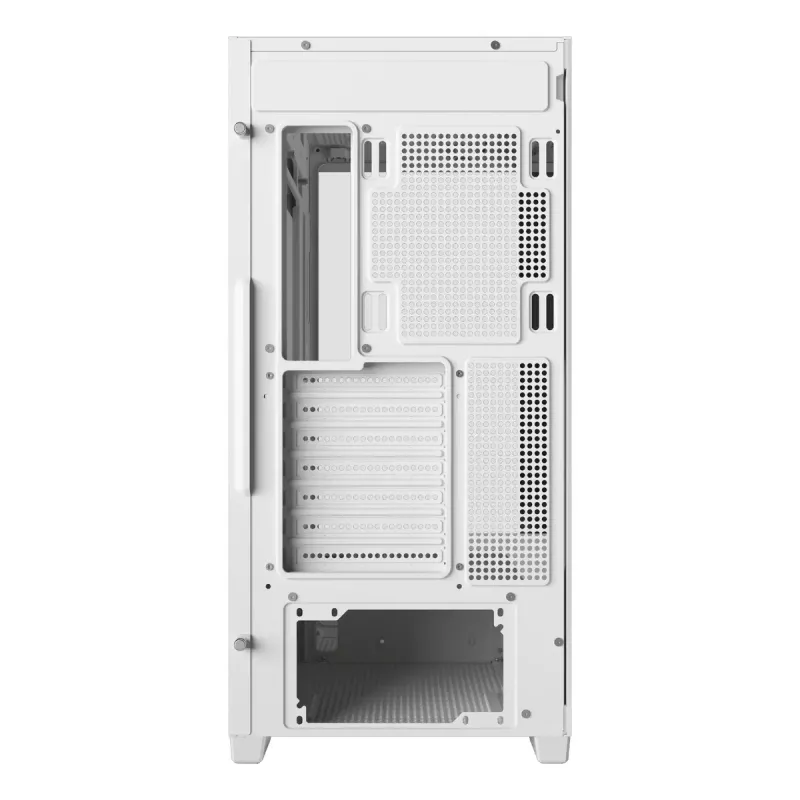 DeepCool CG580 WH R-CG580-WHNDA0-G-1 caixa de PC Mid Tower, ATX/micro-ATX/Mini-ITX, 2x vidro temperado, suporte para ventoinhas de 120/140 mm, 2x baías de 3,5 polegadas + 3x baías de 2,5 polegadas, sem fonte de alimentação, branca