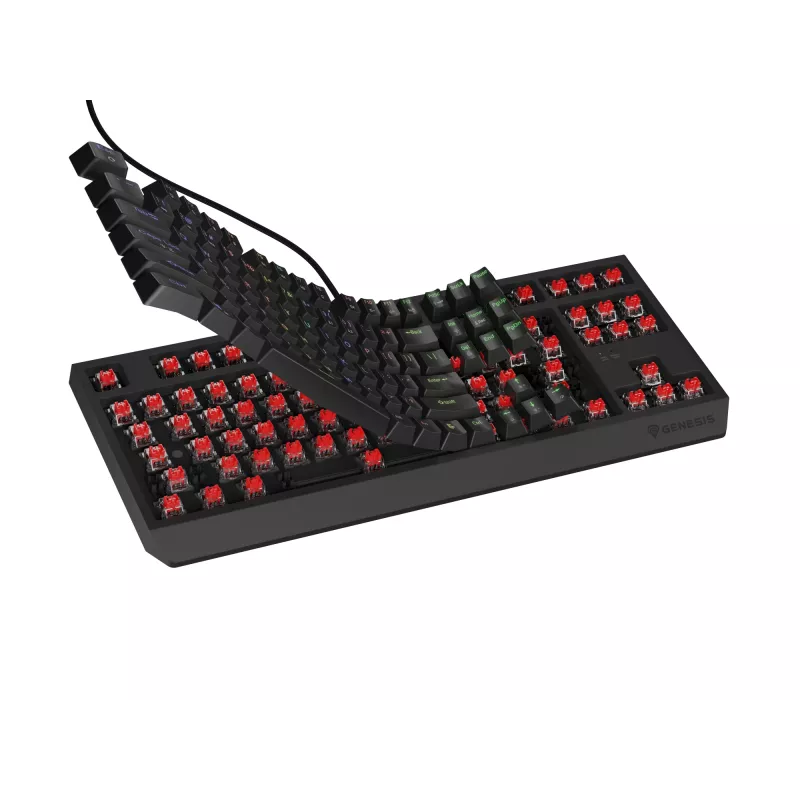 Genesis Thor 230 TKL teclado mecânico gaming com fios, US, preto, Outemu Red