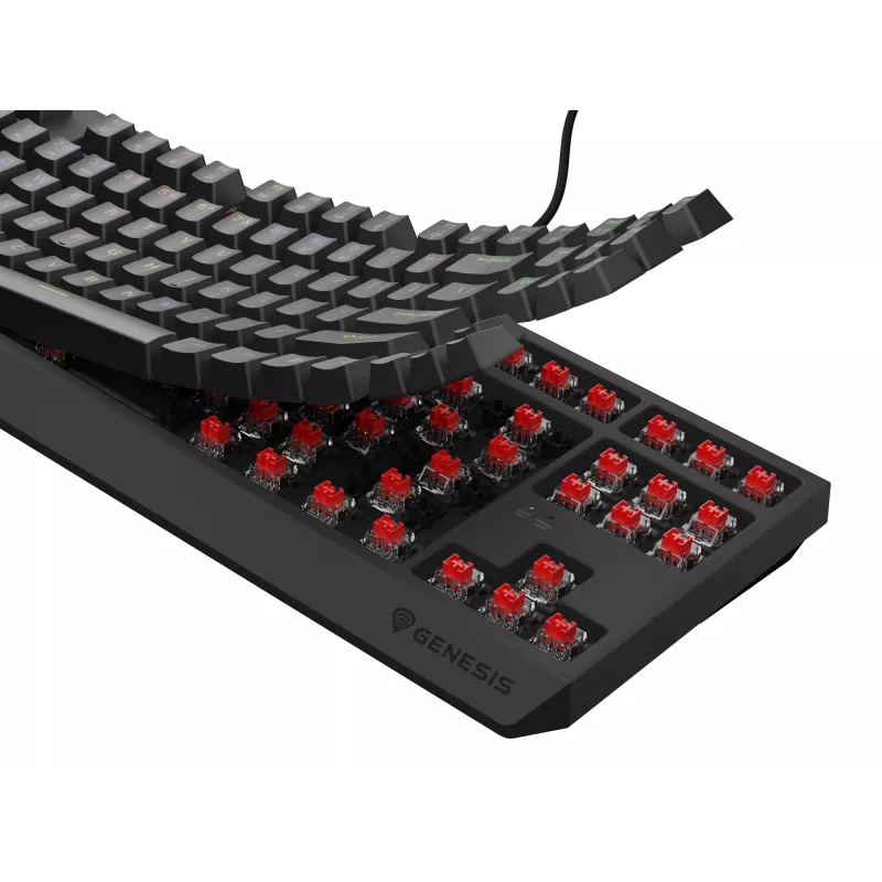 Genesis Thor 230 TKL teclado mecânico gaming com fios, US, preto, Outemu Red