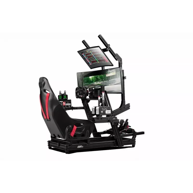 Cockpit para simulador de corridas Next Level Racing GTElite Wheel Plate Edition – plataforma de montagem para volante e pedais em alumínio e aço carbono