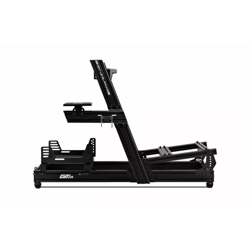 Cockpit para simulador de corridas Next Level Racing GTElite Wheel Plate Edition – plataforma de montagem para volante e pedais em alumínio e aço carbono