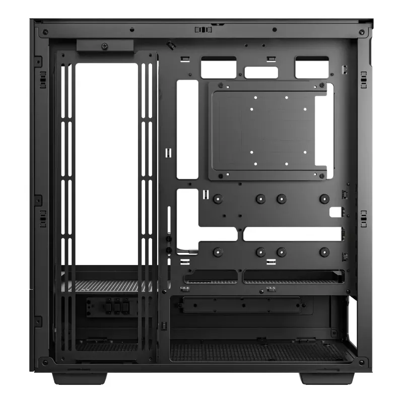 DeepCool CH690 Digital R-CH690-BKNNA0D-G-1 caixa de PC Mid Tower, ATX/micro-ATX/Mini-ITX, 2x vidro temperado, 1x baía de 3,5 polegadas + 3x baías de 2,5 polegadas, 8 ranhuras de expansão, sem fonte de alimentação, preta
