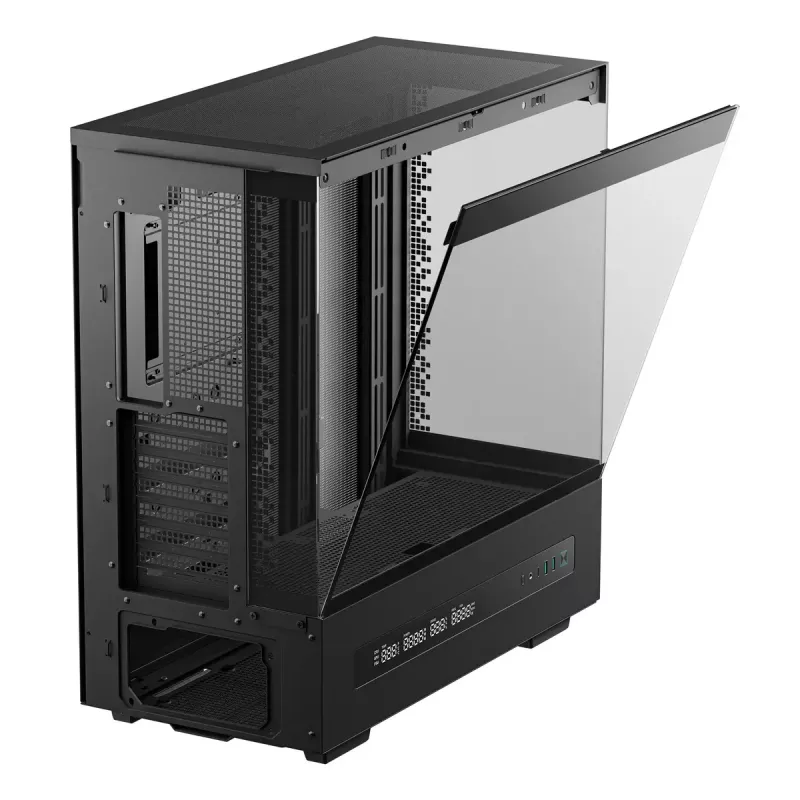 DeepCool CH690 Digital R-CH690-BKNNA0D-G-1 caixa de PC Mid Tower, ATX/micro-ATX/Mini-ITX, 2x vidro temperado, 1x baía de 3,5 polegadas + 3x baías de 2,5 polegadas, 8 ranhuras de expansão, sem fonte de alimentação, preta