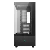 DeepCool CH690 Digital R-CH690-BKNNA0D-G-1 caixa de PC Mid Tower, ATX/micro-ATX/Mini-ITX, 2x vidro temperado, 1x baía de 3,5 polegadas + 3x baías de 2,5 polegadas, 8 ranhuras de expansão, sem fonte de alimentação, preta
