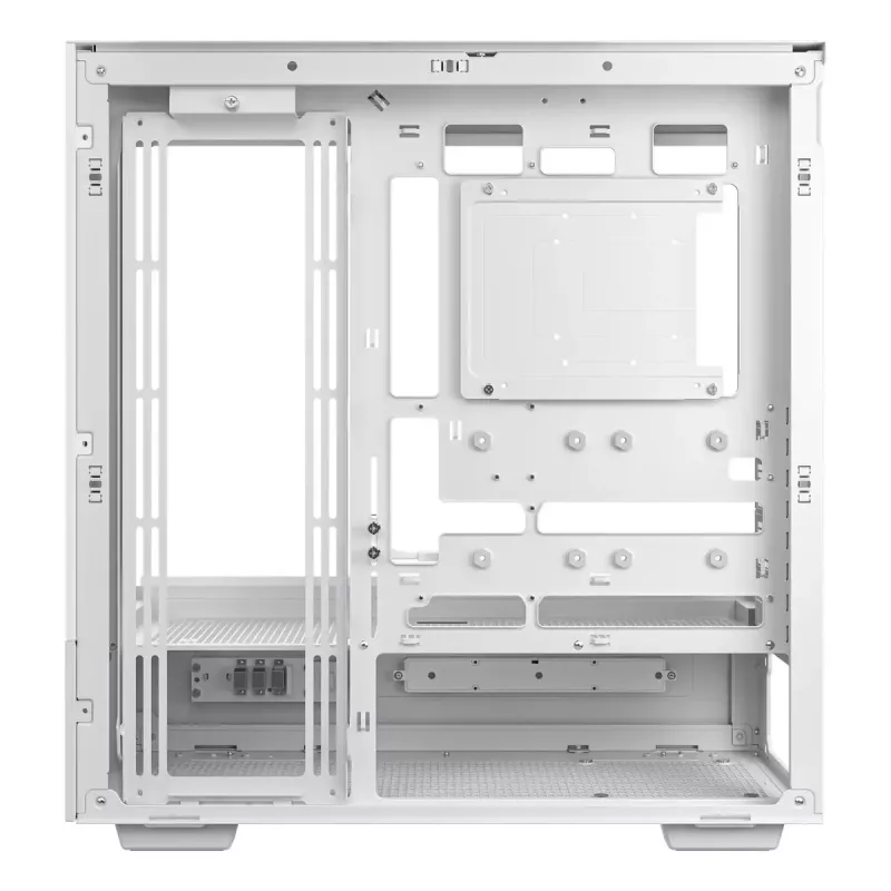 DeepCool CH690 Digital WH R-CH690-WHNNA0D-G-1 caixa de PC Mid Tower, ATX/micro-ATX/Mini-ITX, 2x vidro temperado, 1x baía de 3,5 polegadas + 3x baías de 2,5 polegadas, 8 ranhuras de expansão, sem fonte de alimentação, branca