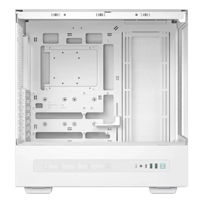 DeepCool CH690 Digital WH R-CH690-WHNNA0D-G-1 caixa de PC Mid Tower, ATX/micro-ATX/Mini-ITX, 2x vidro temperado, 1x baía de 3,5 polegadas + 3x baías de 2,5 polegadas, 8 ranhuras de expansão, sem fonte de alimentação, branca