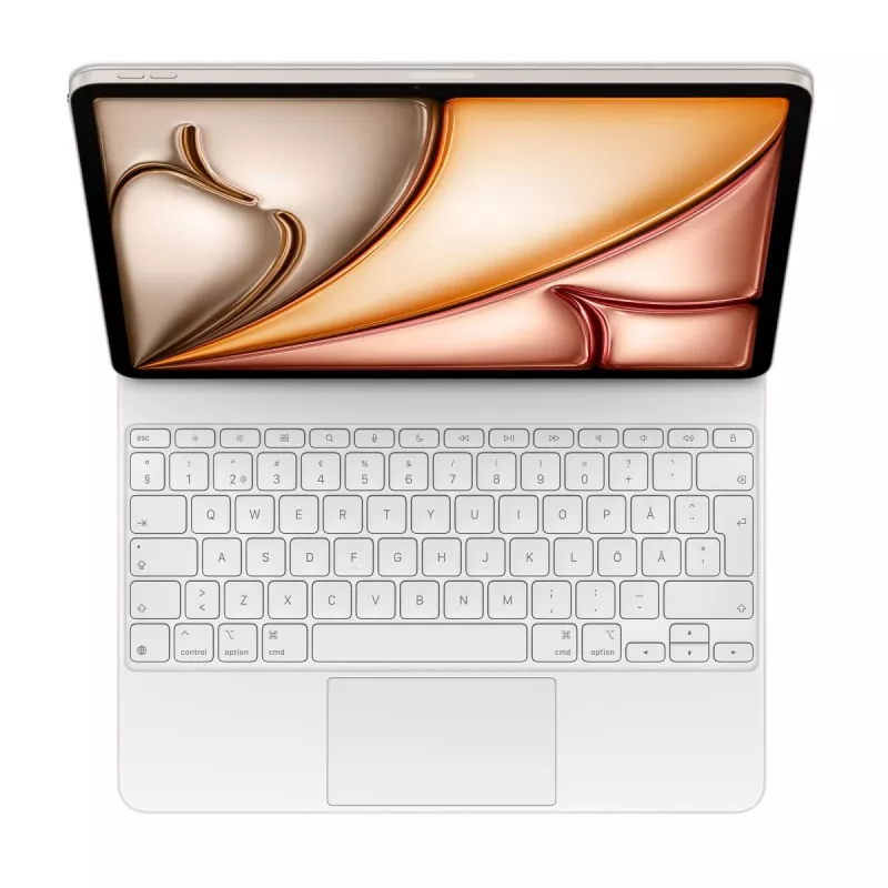 Apple Magic Keyboard QWERTY sueco branco Trackpad iPad Air 13