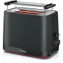 Torradeira Bosch TAT3M123 2 fatias, 950 W, preto, botão rotativo, descongelar e aquecer