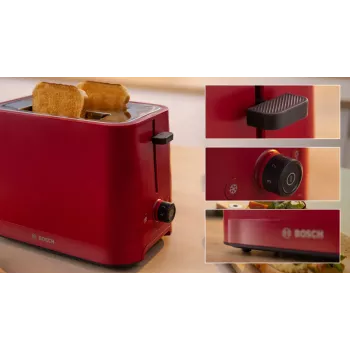 Torradeira Bosch TAT3M124 2 fatias 950 W vermelho