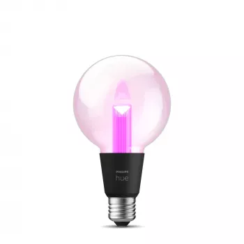 Lâmpada inteligente Philips Hue White and Colour Ambience G95 E27, 6,8 W, Bluetooth/Zigbee, transparente