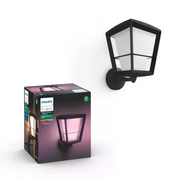 Aplique de parede inteligente Philips Hue White and Colour Ambience Econic Aplique de parede exterior