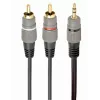 GEMBIRD cabo estéreo 3,5 mm para 2xRCA macho, 1,5 m - conectores dourados