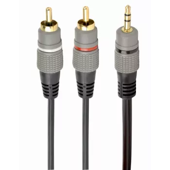 GEMBIRD cabo estéreo 3,5 mm para 2xRCA macho, 1,5 m - conectores dourados