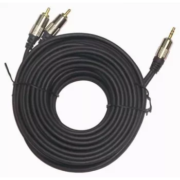 GEMBIRD cabo estéreo 3,5 mm para 2xRCA macho, 1,5 m - conectores dourados