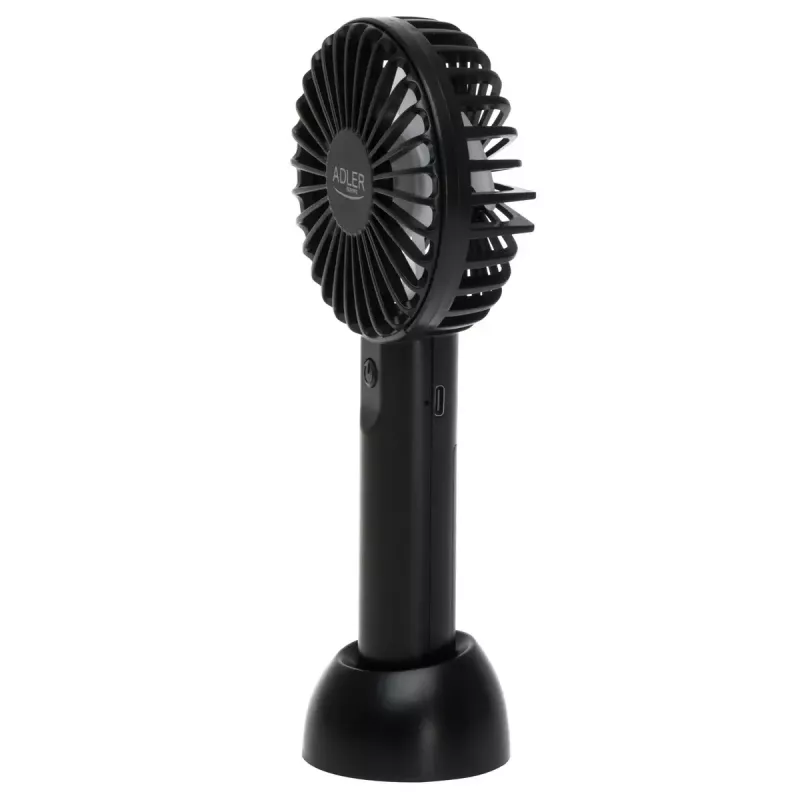 Ventilador de mesa Adler AD 7338 Mini USB — 7 cm de diâmetro, 3 velocidades, preto