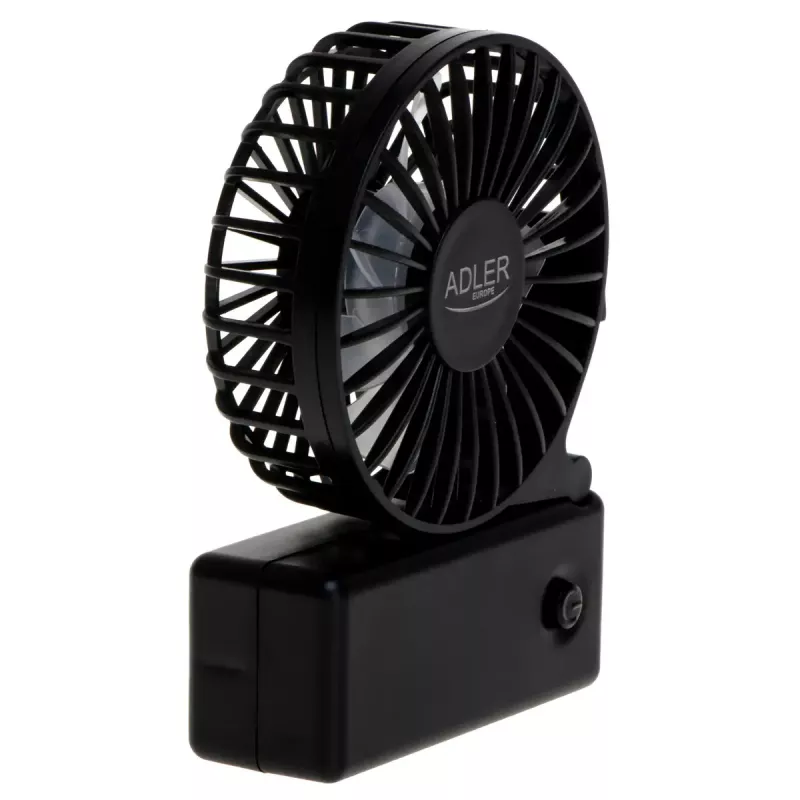 Ventilador de mesa Adler AD 7336 – mini ventilador dobrável, 6,5 cm de diâmetro, 1 velocidade, preto