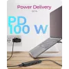 ICY BOX IB-HUB1437-CPD com fios USB 3.2 Gen 2 (3.1 Gen 2) Type-C preto