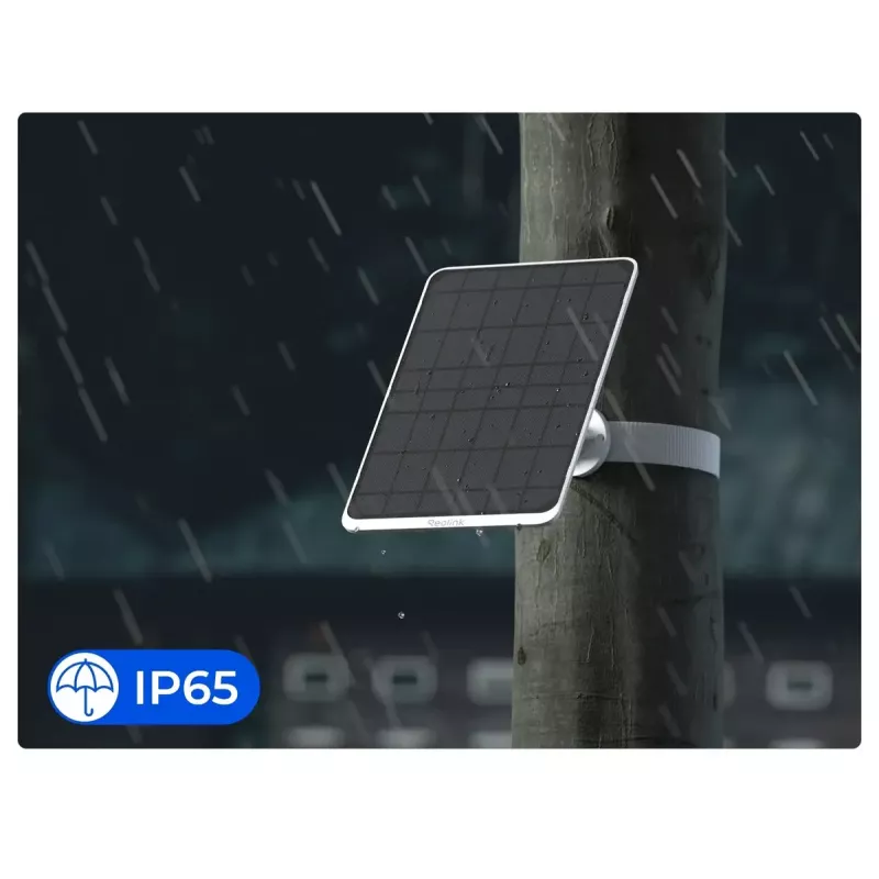 Painel solar Reolink SP3-W 12W 6V USB-C IP65 exterior, 360° horizontal, 90° vertical, cabo de 4 m, tecnopolímero, branco