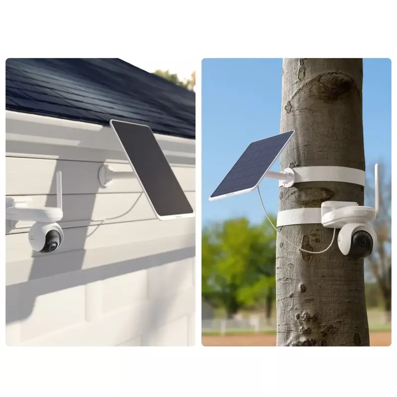 Painel solar Reolink SP3-W 12W 6V USB-C IP65 exterior, 360° horizontal, 90° vertical, cabo de 4 m, tecnopolímero, branco