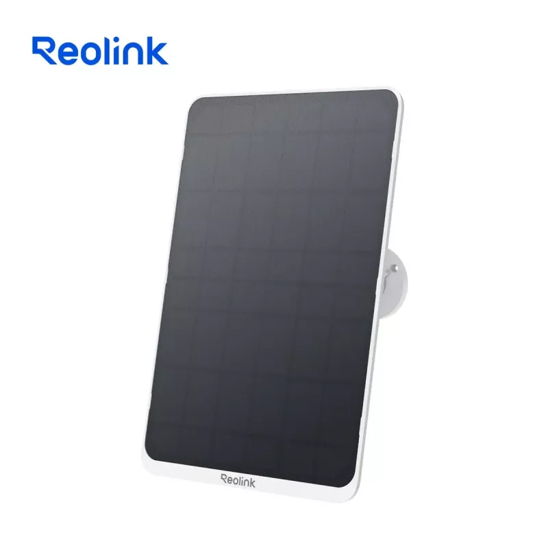 Painel solar Reolink SP3-W 12W 6V USB-C IP65 exterior, 360° horizontal, 90° vertical, cabo de 4 m, tecnopolímero, branco
