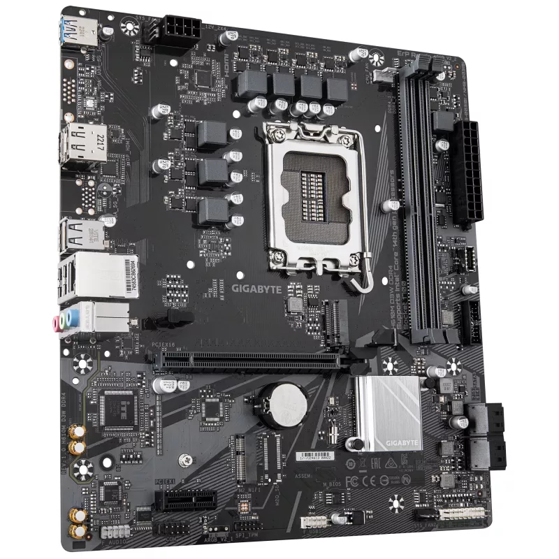 Placa-mãe GIGABYTE H610M D3W DDR4 - Compatível com CPUs Intel Core de 14.ª geração, VRM 5+1+1 fases, até 3200 MHz DDR4, 1x PCIe 3.0 M.2, 1 GbE LAN, USB 3.2 Gen 1