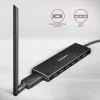 Axagon HUE-F7A 7x USB 3.2 Gen 1 ALU FLAT Hub micro power IN 1m USB-A USB 3.2 Gen 1 (3.1 Gen 1) Type-A 5000 Mbit/s preto