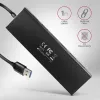 Axagon HUE-F7A 7x USB 3.2 Gen 1 ALU FLAT Hub micro power IN 1m USB-A USB 3.2 Gen 1 (3.1 Gen 1) Type-A 5000 Mbit/s preto
